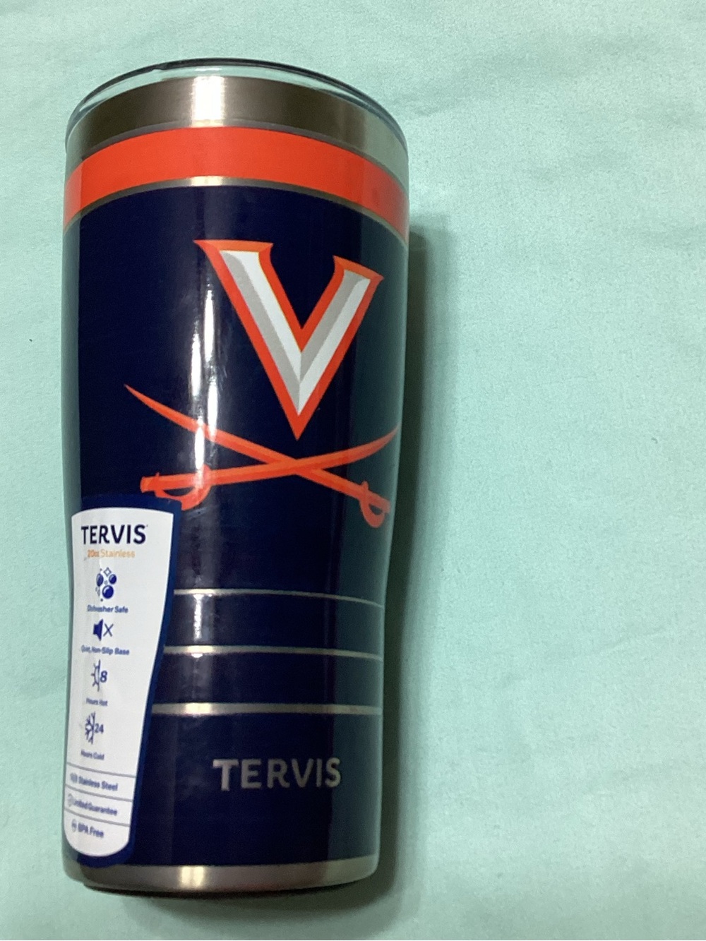 Tervis University of Virginia Cavaliers (UVA) 20 Oz.Travel Tumbler Cup & Lid NWT